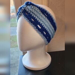 Blue Crocheted Headband